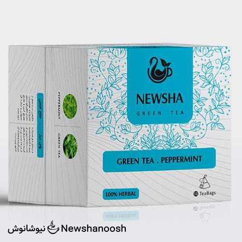 دمنوش نیوشا - دمنوش مثلثی نیوشا - دمنوش ترکیبی - دمنوش گیاهی - دمنوش مثلثی نعناع فلفلی